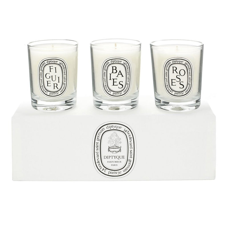 Set of 3 Small Candles (Baies + Figuier + Roses)