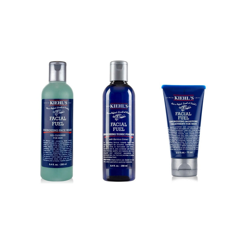 Men's Hydration Essentials 3pcs Set (Cleanser + Toner + Moisturizer)