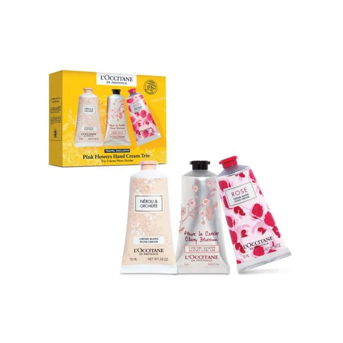 Pink Flowers Hand Cream Trio