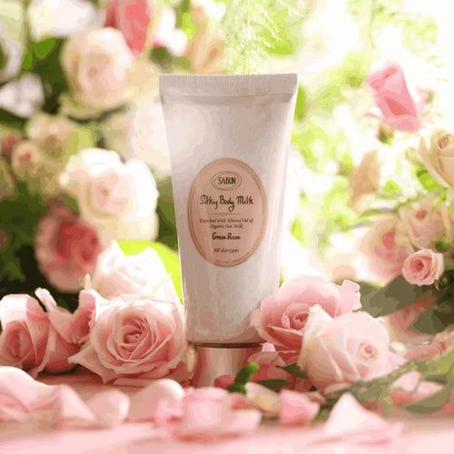 Green Rose Silky Body Milk Tube