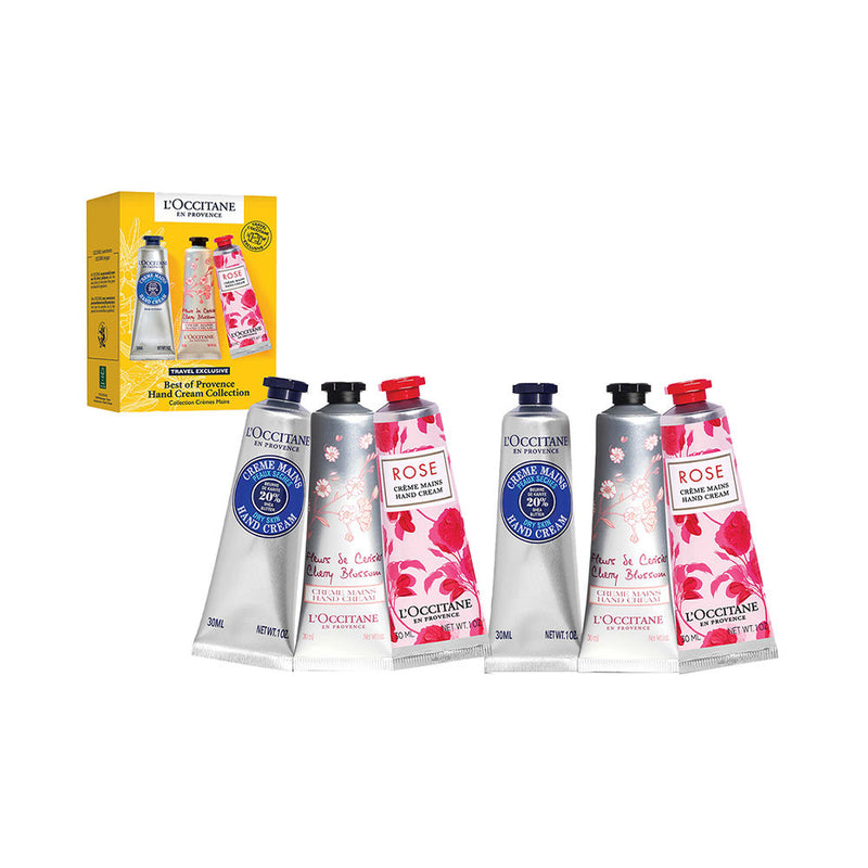 Best of Provence Hand Cream Collection 6pcs (Rose/ Cherry Blossom / Shea Butter)