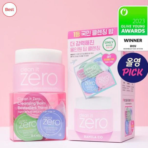 Clean it Zero Original Cleansing Balm Bestsellers Travel Kit (100ml + Travel Size 3mlx12)