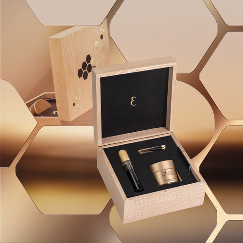 L'Elixir des Glaciers Crème De Masque Majestueuse Essence of Bees Artistic Wooden Limited Edition Box Set